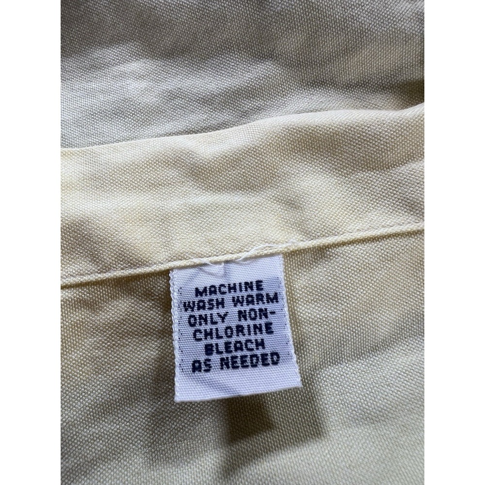 Ralph Lauren Yarmouth Soft Yellow Oxford Button Down Casual Shirt Mens 17 34/35 - Picture 10 of 13